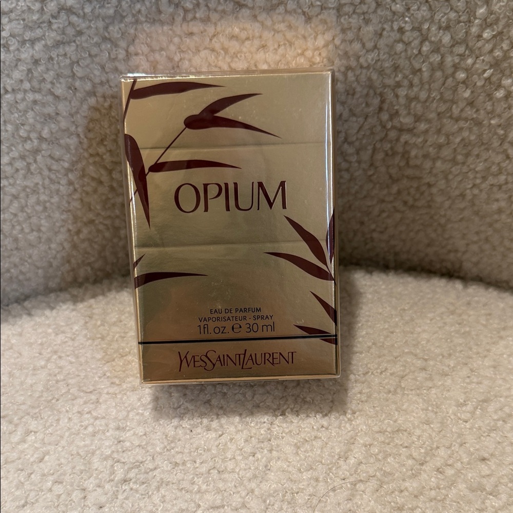 Yves Saint Laurent Opium Gold and Brown Packaging